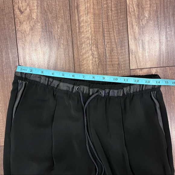 Silky Jogger pants with leather details! - Picture 3 of 6